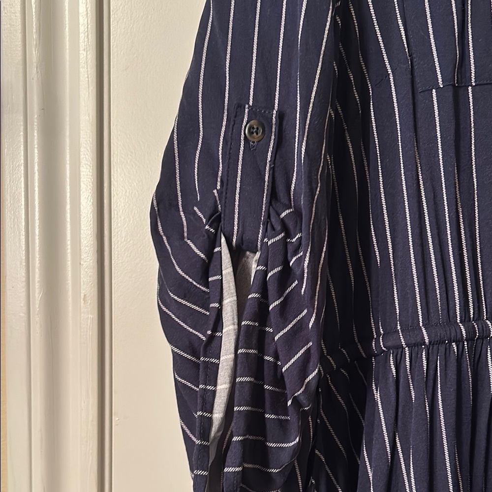 Torrid Navy and White pin stripe dress 3 - Picture 5 of 5